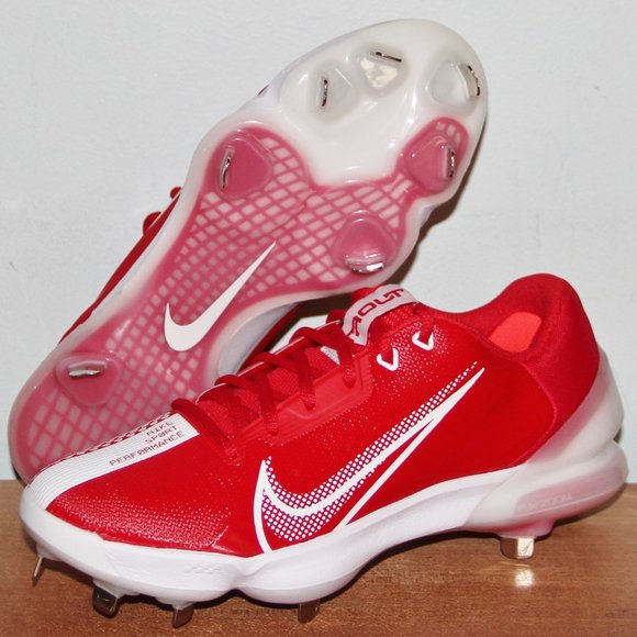 Nike Zoom Trout 7 Pro Metal Baseball Cleats Mens 8.5 Red White - Picture 1 of 6